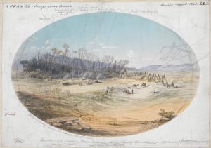 Cantonment Stevens, Blick nach Westen von Unknown