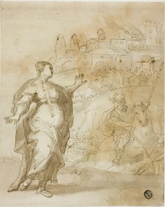 Kassandra vor der brennenden Stadt Troja