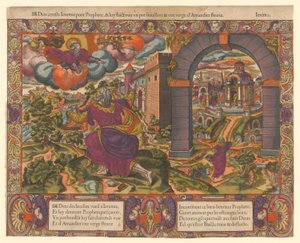 Gott ernennt Jeremia zum Propheten und zeigt ihm einen kochenden Topf und einen Stab von Unknown
