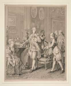 Salon-Szene (Vorbereitung für eine Zeremonie) von Unknown