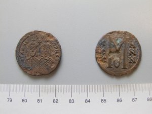 Follis (40 Nummi) von Michael II; Theophilus I aus Unbekannt von Unknown