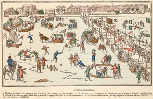 Frostmesse auf der Themse, London, 1683