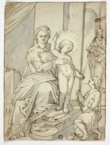 Heilige Familie mit dem kleinen Johannes dem Täufer von Unknown