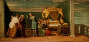 Judith empfängt die Ältesten von Bethulia, 16. Jahrhundert von Unknown