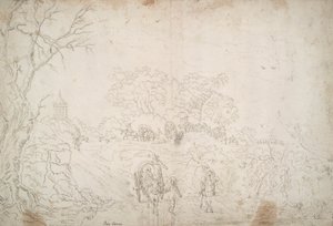 Landschaft mit Karawane von Unknown