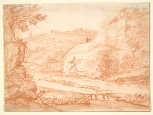 Gebirgslandschaft mit Bach von Unknown