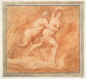 Nymphe und Satyr