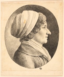 Profilbüste einer Frau mit Mütze von Unknown