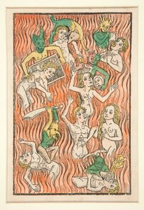 Fegefeuer, Illustration aus Der Seelen-Wurzgarten von Unknown