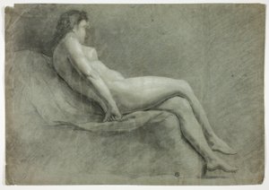 Liegender akademischer weiblicher Akt