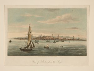Blick auf Boston von der Bucht von Unknown