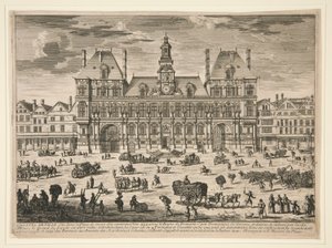 Ansicht des Hôtel de Ville, Paris von Unknown