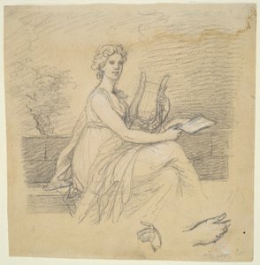 Frau mit Lyra