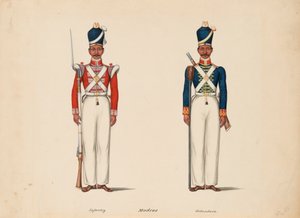 10. Madras Native Infantry und die Madras Artillery von Unknown artist