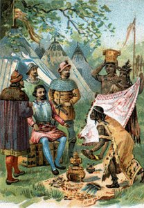 1518 - 1519: Fernand Cortez bricht zur Eroberung Mexikos auf und erhält die Geschenke von Kaiser Montezuma
