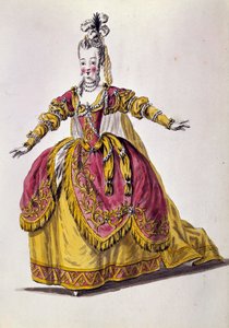 Theaterkostüm des 18. Jahrhunderts, Gravur des 19. Jahrhunderts
