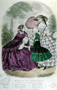 2 Frauen und 1 Mädchen - in „Magazine des Demoiselles“ von Unknown artist