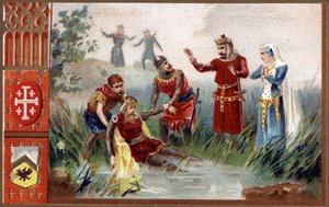 3. Kreuzzug: Entdeckung des Körpers von Kaiser Friedrich Barbarossa (deutscher römischer Kaiser) im Fluss Selef im Jahr 1190
