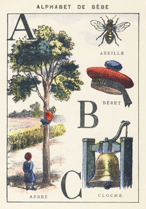 A B C: Baum, Biene, Baskenmütze, Glocke