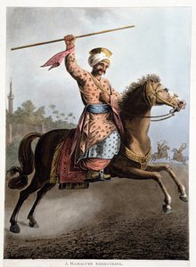 Ein Mamluke auf seinem Pferd - in „Ansichten von Ägypten, Palästina und anderen Teilen des Osmanischen Reiches“ von Unknown artist