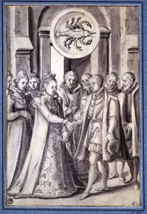 Eine Hochzeit im 17. Jahrhundert, unter dem Zeichen des Krebses von Unknown artist