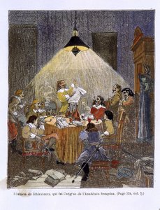 Ein Treffen von Literaten, das den Ursprung der Französischen Akademie bildete von Unknown artist
