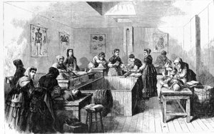 Ein Leichenschauhaus in den Vereinigten Staaten im Jahr 1890.
