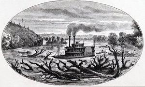 Ein Raddampfer auf dem oberen Missouri von Unknown artist