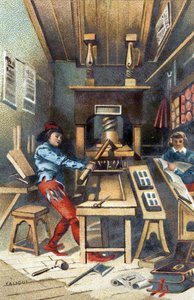 Eine Druckerei im 15. Jahrhundert. von Unknown artist