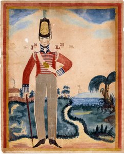 Ein Soldat des 7. Regiments zu Fuß (Royal Fusiliers) in der Karibik von Unknown artist