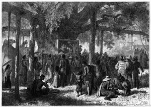 Eine Darstellung von Puppen in Annam. Gravur in „Le journal de la jeunesse“ von Unknown artist
