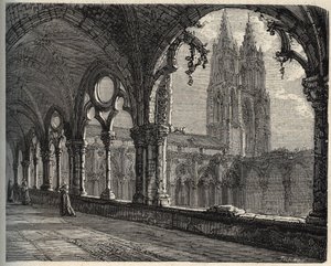 Abtei Saint-Jean-des-Vignes - Soissons - (Saint Jean des Vignes) - Gravur in „PATRIE“ - BESCHREIBUNG PICTURESQUE DE LA FRANCE EN 6 VOLUMES VON LUCIEN HUARD - Ende des 19. Jahrhunderts von Unknown artist