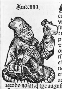 Abu Ali al Husain ibn Abdallah ibn Sina (Avicenna). Avicenna (980-1037), iranischer Arzt. Holzschnitt. 16. Jahrhundert von Unknown artist