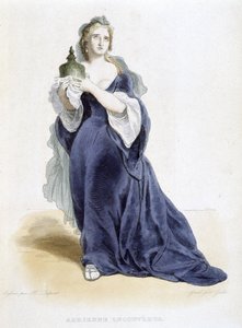 Adrienne Lecouvreur (1692-1730), französische Schauspielerin. In „le plutarque français“ 1844 - 1847, von Mennechet. Bibliothèque des Arts Décoratifs de Paris.