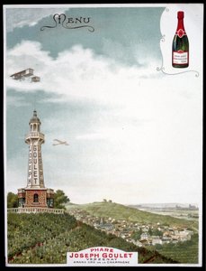 Werbung der Marke „Joseph Goulet - Verzenay - Grand cru de la Champagne“ von Unknown artist