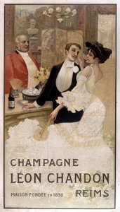 Werbeplakat für Léon Chandon Champagner, Ende des 19. Jahrhunderts von Unknown artist
