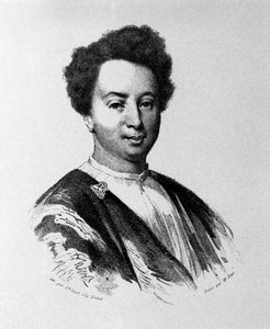Alexandre Dumas im Alter von fünfunddreißig Jahren, Kupferstich des 19. Jahrhunderts von Unknown artist