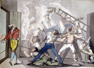 Allegorie des Malers. Gravur aus dem 19. Jahrhundert