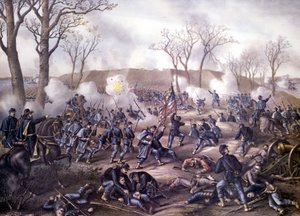 Amerikanischer Bürgerkrieg (1861 - 1865): Erste Schlacht von Fort Donelson (Tennessee) am 16. Februar