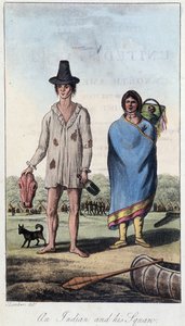Ein Indianer und seine Frau, Kanada von Unknown artist