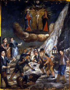 Eine Lawine in den Bergen von Unknown artist