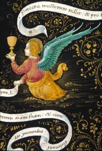 Engel mit einem Kelch. Miniatur von Belbello da Pavia von Unknown artist