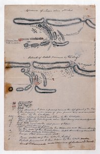Skizzenkarte der Schlacht von Boomplaats, 29. August 1848 von Unknown artist