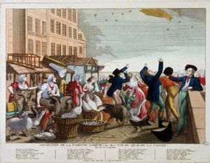Erscheinung des berühmten Kometen (1811) gesehen vom Quai de la Vallée in Paris - Lied auf die Melodie von La Gripette von Unknown artist