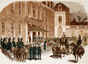 Ankunft von Louis Napoleon Bonaparte (Louis-Napoleon III) im Elysee nach seiner Wahl. von Unknown artist