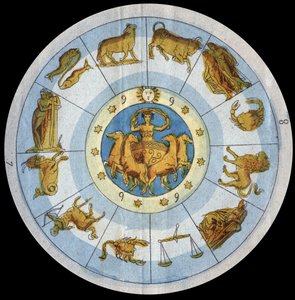 Astrologisches Zeichen - Gravur aus „Usi e Costumi di Tutti i Popoli dell