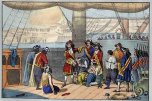 August 1682: Bombardierung von Algier durch Duquesne. (Abraham, Marquis Duquesne) von Unknown artist