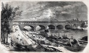 Viadukt von Auteuil (Pont du Jour Brücke) im Jahr 1867