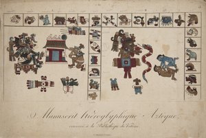 Aztekisches hieroglyphisches Manuskript in der Vatikanischen Bibliothek