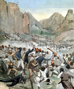 Schlacht von Adoua zwischen Italien und Äthiopien von Unknown artist